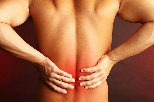 back pain in the lumbar region