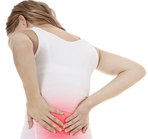 Illuminates the lower back of the back